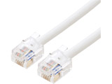 電話機コード　6極6芯　1m DC-601/WH