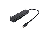 USH-CA20P/BK USB-C  USB-C{USB-A ϊnu (Chrome/iPadOS/Mac/Windows11Ή) ubN moXp[ /4|[g /USB2.0Ή /USB Power DeliveryΉn
