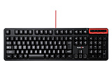 TK-DUX30BK　“DUX” MMOゲーミングキーボード（PS5対応/有線キーボード/USB/日本語108キー/メンブレン/ブラック） 【ゲーミングキーボード】