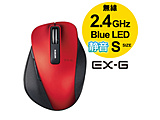M-XGS10DBSRD　静音EX-G ワイヤレスマウス（BlueLED/2.4GHz/USB/5ボタン/Sサイズ/レッド） [無線マウス・ブルーLED方式]