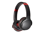 蓝牙头戴式耳机黑色红ATH-S220BT BRD[Bluetooth对应]