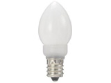 LDC1LG23E12W　ローソク形LEDランプ（電球色/E12口金/ホワイト）