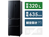 【基本設置料金セット】 冷蔵庫  ブラック IRSN-32A-B ［幅63.5cm /320L /4ドア /観音開きタイプ /2021年］