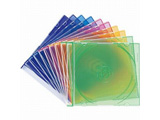 CD／DVD／Blu-ray対応収納ケース　（1枚収納&#215;10セット・5色ミックス）　FCD-PU10MX