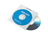 CD／DVD用不織布ケース　リング穴付 （両面2枚収納×50枚セット・ホワイト）　FCD-FR50WN