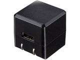 キューブ型USB充電器（1A・高耐久タイプ）  ブラック ACA-IP70BK ［1ポート］