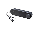 MM-SPL24UBK PC�X�s�[�J�[ 3.5mm�ڑ� USB���d ���u���X���� 6W ���^ �X�e���I�~�j Type-C�ϊ��A�_�v�^ ���^�t�������W 40mm �P�[�u��2m ���ʒ���   �mUSB�d���n