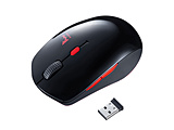 鼠标黑色×红MA-WBTBL193BKR[BlueLED/无线电(无线)/5按钮/Bluetooth、USB][864]