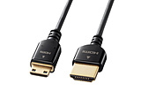 1.0m �C�[�T�l�b�g�Ή� �n�C�X�s�[�hHDMI�~�j�P�[�u��  �u���b�N KM-HD22-10K �m1m /HDMI��miniHDMI /�C�[�T�l�b�g�Ή��n