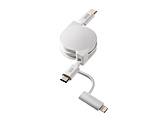 USB-C �� USB-C�P�[�u�� [�[�d /�]�� /���[���`0.8m /USB Power Delivery /60W /USB2.0]�{Lightning�ϊ��A�_�v�^ [MFi�F��]