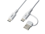 USB-C�{USB-A �� USB-C�P�[�u�� [�[�d /�]�� /1.0m /PD60W /USB2.0] �y864�z