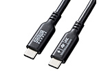 USB-C �� USB-C�P�[�u�� [�f�� /�[�d /�]�� /1.0m /4K /PD100W /USB 10Gbps]  �u���b�N KU-10GCCP10010 �mUSB-C �� USB-C /4K�n