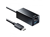 LAN�ϊ��A�_�v�^ [USB-C �I�X�����X LAN /USB-C���X���d�{USB-A /PD100W] 1Gbps�Ή�(Chrome/iPadOS/Mac/Windows11�Ή�)  USB-3TCH33BK �m1Giga�Ή��n