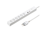 ݎRȃX^bv cԎ݂ɍ݉\ ԗ֍\ 6 1.5m PD33W USB-C/USB A|[g ܂肽ݎvO zCg   TAP-SLIM6UC-15W