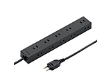 電源タップ 2P 10個口　強力ネオジムマグネット　シャッター付   TAP-2210-1BK