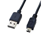 KU-RMB52　両面挿しタイプUSB2.0ケーブル（A to miniB/2m/ブラック）
