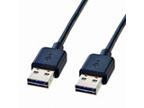 KU-RAA05两面插件型USB2.0电缆(A to A/0.5m/黑色)