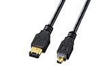 IEEE1394ケーブル（6pin-4pin・2m・ブラック）   KE-1346-2BK