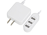 �R�[�h�t��AC�A�_�v�^�[ USB�d���^�b�v 3�|�[�g   MAV-AUHB34A-W �m12W /USB-C�|�[�g�Ȃ� /USB-A×3 /3�|�[�g�n