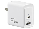 AC�[�d�� GaN�̗p USB PD�Ή� 65W  �z���C�g MAV-AUPD65-W �m2�|�[�g /USB Power Delivery�Ή� /GaN(�����K���E��) �̗p�n