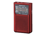 AM/FM�|�P�b�g���W�I �d�r�������^�C�v AudioComm ���b�h RAD-P136N-R �m���C�hFM�Ή� /AM/FM�n