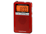 DSPポケットラジオ AudioComm メタリックレッド RAD-P360N-R ［AM/FM /ワイドFM対応］