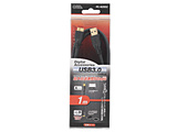 USB-A ⇔ micro USBケーブル [転送 /1m /USB3.0]  ブラック PC-N2052