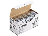 透明的标签片"tepura PRO"(透明的片/钓樟属/24mm宽.5个面膜)ST24K-5P