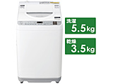 縦型洗濯乾燥機  シルバー系 ES-TX5F-S ［洗濯5.5kg /乾燥3.5kg /ヒーター乾燥 /上開き］