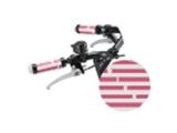 子供用自転車用ハンドルグリップ(ストライプ柄ピンク/2個入り)F170402/HG-BIKK【bikke(ビッケ)カラーコンセプト パーツ】