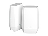 Wi-Fiルーター(2台) AirStation ホワイト WNR-5400XE6/2S ［Wi-Fi 6E(ax) /IPv6対応］