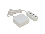 AC - USB�[�d�� �^�u���b�g�E�X�}�z�Ή� 3.4A [2m /3�|�[�g�FUSB-A]  �z���C�g R20AC3A3A01WH