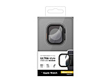 Apple Watch Series9 Series8 Series7 45mm �K���X�t�B���� �P�[�X �J�o�[ �n�C�u���b�h ������ ������ PC�{GLASS �K���X��̌^�v���e�N�^�[ �\�ʍd�x8H �A�b�v���E�H�b�`  �u���b�N GHB5151AW45