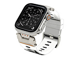 Apple Watch 44/45/46/49mm ULTRA STYLE silicon band  �z���C�g RBLAWUS4409WH