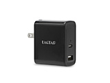 AC-USB�[�d�� �m�[�g�p�\�R���E�^�u���b�gPC�Ή� 65W [2�|�[�g�FUSB-C�{USB-A /USB Power Delivery�Ή�]  �u���b�N PPS-PD65AG