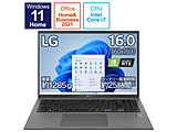 LGエレクトロニクス LG gram 16Z90Q-AA79J1 [16.0インチノートパソコン/ノングレア/第12世代インテル Core i7-1260P プロセッサー+GeForce RTX 2050/メモリ16GB/SSD1TB/重量1285g/最大25時間駆動] gram
