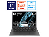ノートパソコン LG gram 14Z90S-MA78J2 ［14.0型 /Windows11 Home /intel Core Ultra 7 /メモリ：16GB /SSD：1TB /Office HomeandBusiness /英語版キーボード /2024年01月モデル］