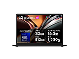 �m�[�g�p�\�R�� LG gram Pro 16 �I�u�V�f�B�A���u���b�N 16Z90U-GU85J �mCopilot+ PC /16.0�^ /Windows11 Home /intel Core Ultra 7 /�������F32GB /SSD�F512GB /���{��ŃL�[�{�[�h /2026�N3�����f���n