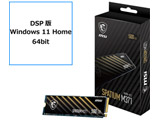 DSP版 Windows 11 Home 64bit+MSI SPATIUM M371 NVMe M.2 500GB S78-440K160-P83