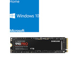 DSP版 Windows 10 Home 64bit +内蔵SSD PCI-Express接続 990 PRO MZ-V9P1T0B-IT ［1TB /M.2］