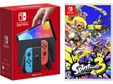 [时间限定] 任天堂Switch(有机EL型号)Joy-Con(L)霓虹灯蓝色/(R)霓虹灯红+喷射战士3同时购买安排