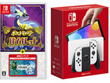 [时间限定] 任天堂Switch(有机EL型号)Joy-Con(L)/(R)白+神奇宝贝紫色+0的秘宝同时购买安排