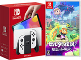 [时间限定] 任天堂Switch(有机EL型号)Joy-Con(L)/(R)白+zeruda的传说智慧的割，同时地东西是购买安排