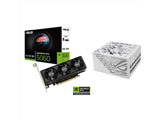 �O���t�B�b�N�{�[�h RTX5060-O8G-LP-BRK+PC�d�� ROG Strix 1000W Platinum White Edition �z���C�g�n