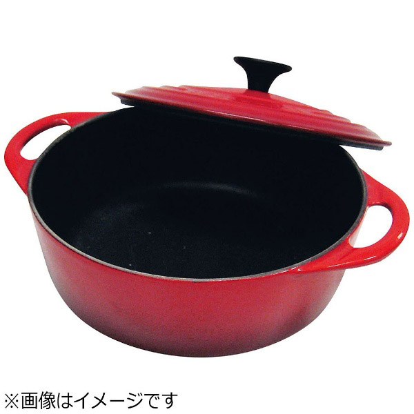 未使用】LE CREUSET ルクルーゼ ココットロンド 両手鍋 チリレッド