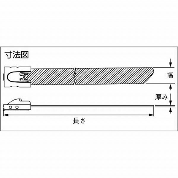 フルコーティングステンレススチールバンド　白　MLTFC6HLP316WH （1袋50本）