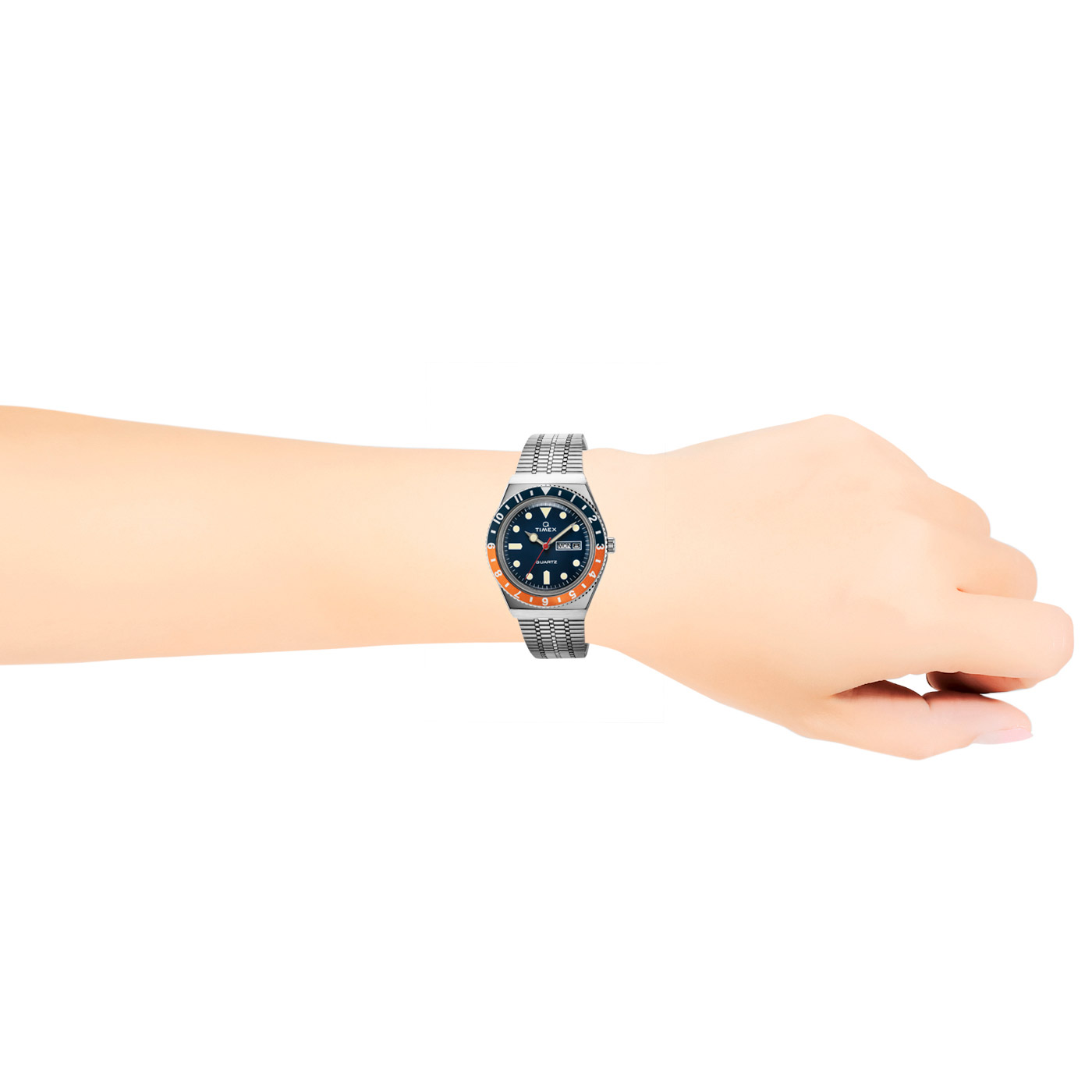 Q timex　オレンジ✕ネイビー　tw2u61100 TIMEX》 TIMEX Q TW2U61100 ダイバーズルック オレンジ メンズの