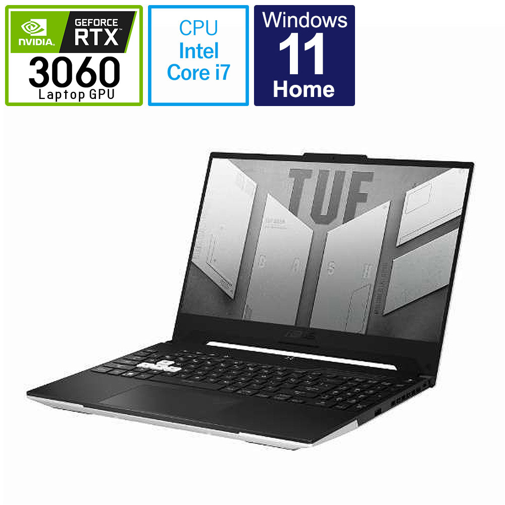 ゲーミングノートパソコン TUF Dash F15 ムーンライトホワイト FX517ZM-I7R3060BKS [15.6型 /Windows11  Home /intel Core i7 /メモリ：16GB /SSD：512GB /2022年3月モデル]