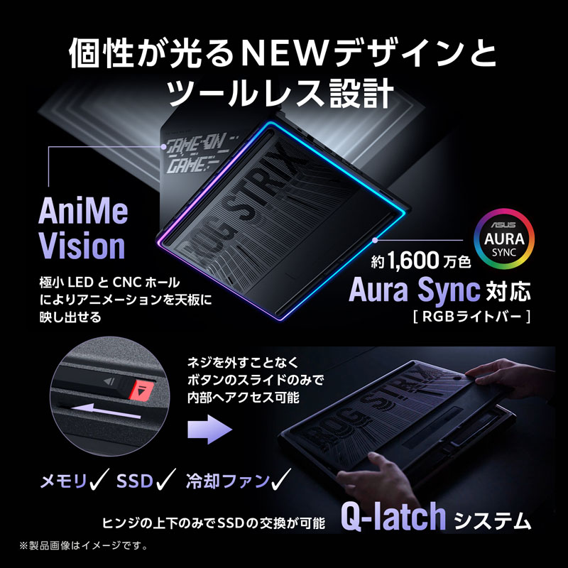 ゲーミングノートパソコン ROG Strix SCAR 18 オフブラック/AniMe