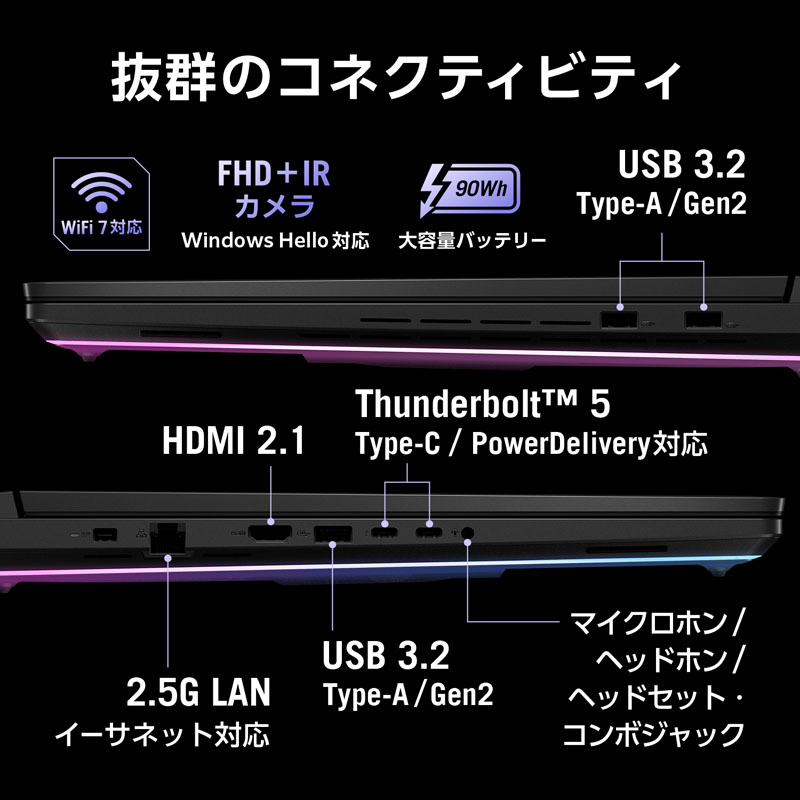 ゲーミングノートパソコン ROG Strix SCAR 18 オフブラック/AniMe